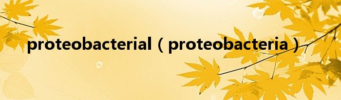 proteobacterial（proteobacteria）
