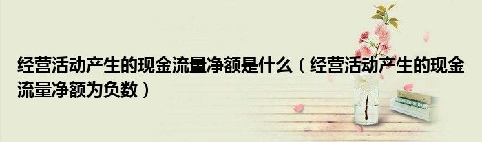經(jīng)營(yíng)活動(dòng)產(chǎn)生的現(xiàn)金流量?jī)纛~是什么（經(jīng)營(yíng)活動(dòng)產(chǎn)生的現(xiàn)金流量?jī)纛~為負(fù)數(shù)）