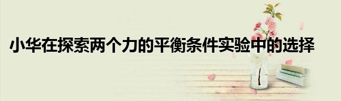 小華在探索兩個(gè)力的平衡條件實(shí)驗(yàn)中的選擇