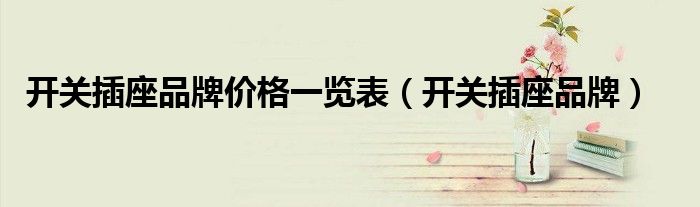 開關(guān)插座品牌價(jià)格一覽表（開關(guān)插座品牌）