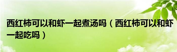 西紅柿可以和蝦一起煮湯嗎（西紅柿可以和蝦一起吃嗎）