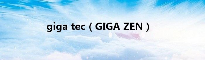 giga tec（GIGA ZEN）