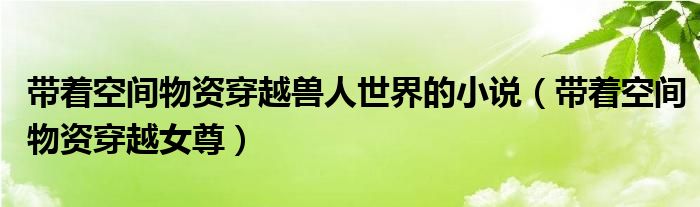 帶著空間物資穿越獸人世界的小說（帶著空間物資穿越女尊）