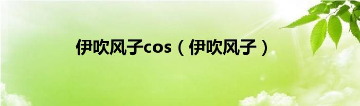伊吹風子cos(伊吹風子)