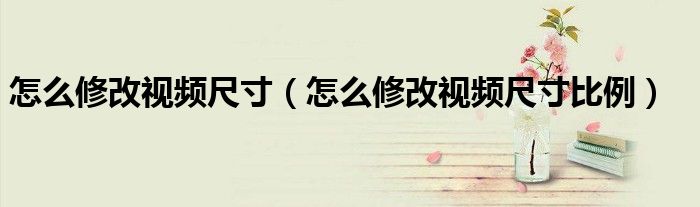 怎么修改視頻尺寸（怎么修改視頻尺寸比例）