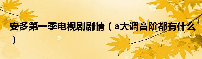 安多第一季電視劇劇情(a大調(diào)音階都有什么)