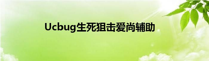 Ucbug生死狙擊愛尚輔助