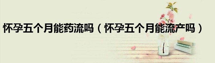 懷孕五個月能藥流嗎(懷孕五個月能流產(chǎn)嗎)