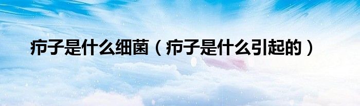 癤子是什么細菌（癤子是什么引起的）