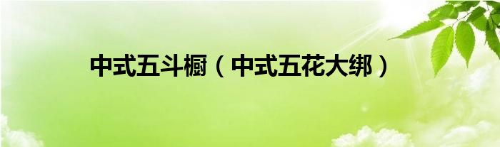 中式五斗櫥（中式五花大綁）
