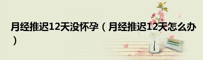 月經(jīng)推遲12天沒(méi)懷孕（月經(jīng)推遲12天怎么辦）