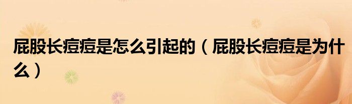 屁股長痘痘是怎么引起的（屁股長痘痘是為什么）