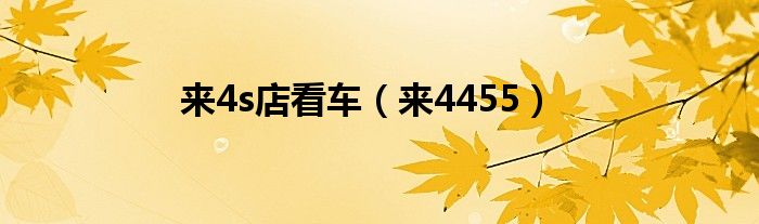 來4s店看車（來4455）