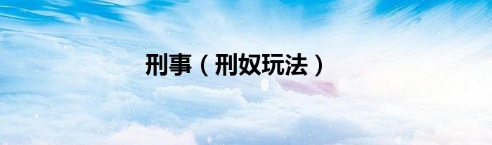 刑事（刑奴玩法）