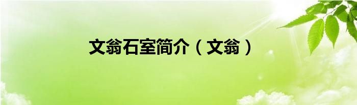 文翁石室簡(jiǎn)介（文翁）