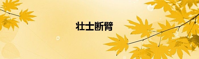 壯士斷臂
