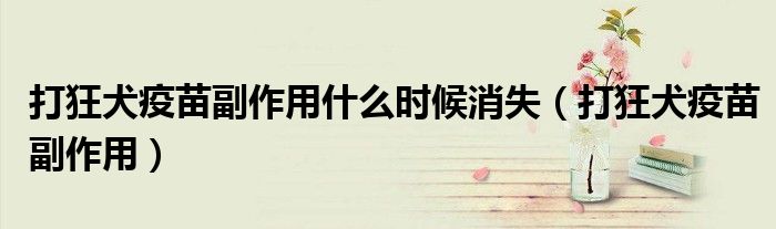 打狂犬疫苗副作用什么時候消失（打狂犬疫苗副作用）