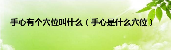 手心有個(gè)穴位叫什么（手心是什么穴位）