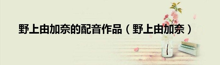 野上由加奈的配音作品（野上由加奈）