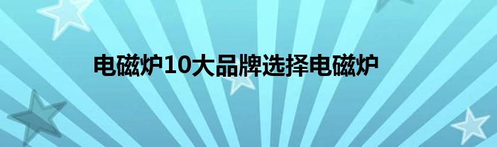 電磁爐10大品牌選擇電磁爐