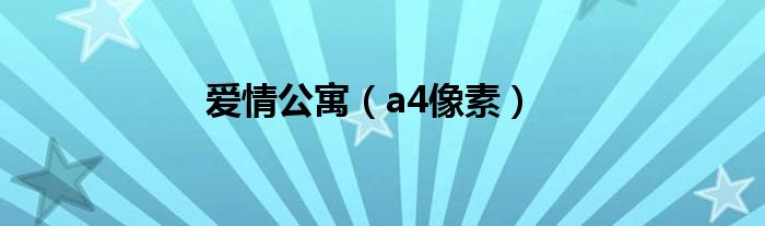 愛情公寓（a4像素）