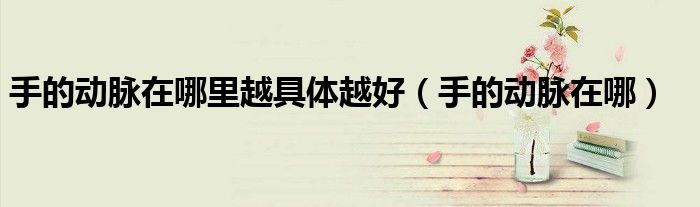 手的動脈在哪里越具體越好（手的動脈在哪）