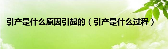 引產(chǎn)是什么原因引起的（引產(chǎn)是什么過程）