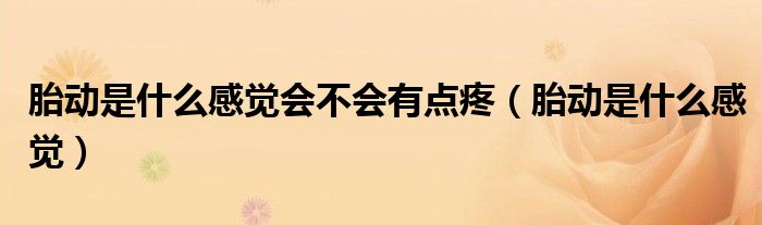 胎動是什么感覺會不會有點(diǎn)疼(胎動是什么感覺)