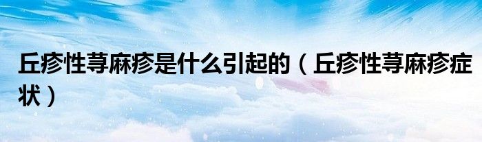 丘疹性蕁麻疹是什么引起的（丘疹性蕁麻疹癥狀）
