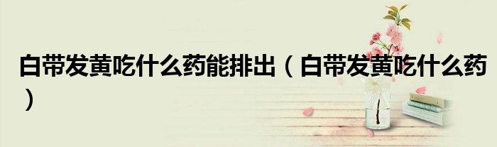 白帶發(fā)黃吃什么藥能排出(白帶發(fā)黃吃什么藥)