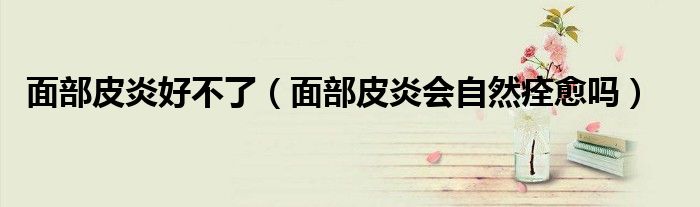面部皮炎好不了（面部皮炎會(huì)自然痊愈嗎）