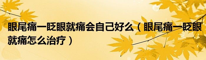 眼尾痛一眨眼就痛會自己好么（眼尾痛一眨眼就痛怎么治療）