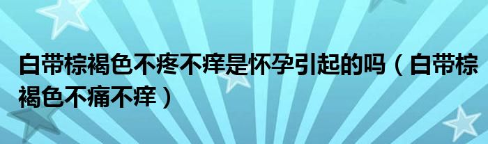 白帶棕褐色不疼不癢是懷孕引起的嗎（白帶棕褐色不痛不癢）