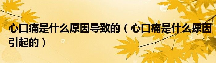 心口痛是什么原因?qū)е碌模ㄐ目谕词鞘裁丛蛞鸬模?class='thumb lazy' /></a>
		    <header>
		<h2><a  href=