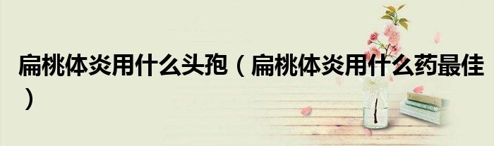 扁桃體炎用什么頭孢（扁桃體炎用什么藥最佳）