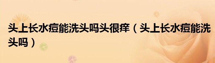 頭上長水痘能洗頭嗎頭很癢（頭上長水痘能洗頭嗎）