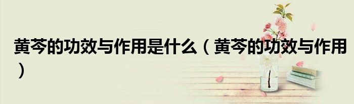 黃芩的功效與作用是什么（黃芩的功效與作用）
