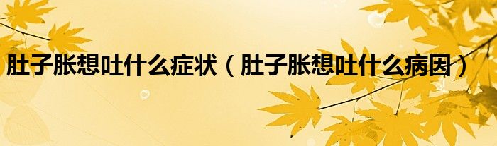肚子脹想吐什么癥狀（肚子脹想吐什么病因）