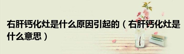 右肝鈣化灶是什么原因引起的（右肝鈣化灶是什么意思）
