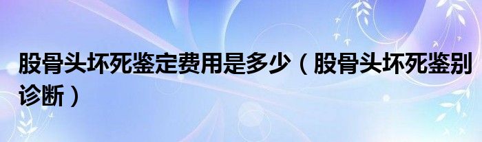 股骨頭壞死鑒定費用是多少（股骨頭壞死鑒別診斷）