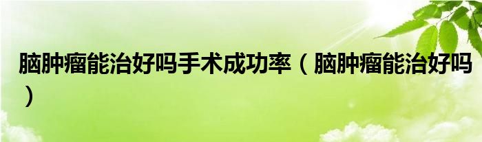 腦腫瘤能治好嗎手術(shù)成功率（腦腫瘤能治好嗎）