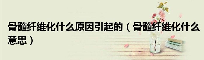 骨髓纖維化什么原因引起的（骨髓纖維化什么意思）