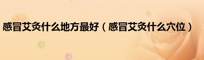 感冒艾灸什么地方最好（感冒艾灸什么穴位）
