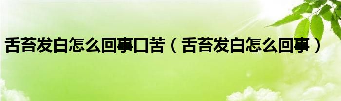 舌苔發(fā)白怎么回事口苦（舌苔發(fā)白怎么回事）