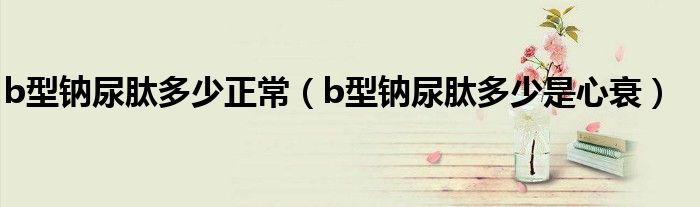 b型鈉尿肽多少正常(b型鈉尿肽多少是心衰)