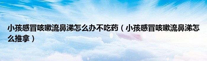 小孩感冒咳嗽流鼻涕怎么辦不吃藥（小孩感冒咳嗽流鼻涕怎么推拿）