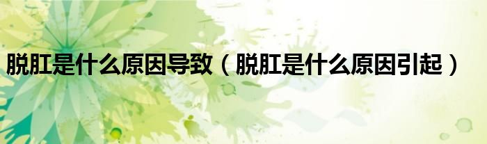 脫肛是什么原因?qū)е拢摳厥鞘裁丛蛞穑?class='thumb lazy' /></a>
		    <header>
		<h2><a  href=