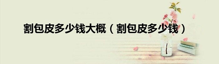 割包皮多少錢大概（割包皮多少錢）