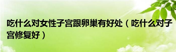 吃什么對(duì)女性子宮跟卵巢有好處（吃什么對(duì)子宮修復(fù)好）