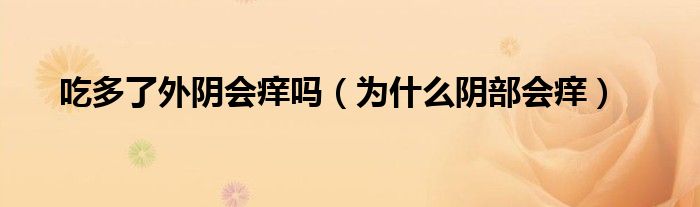 吃多了外陰會癢嗎（為什么陰部會癢）